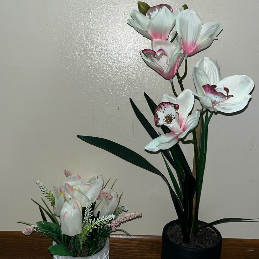Fake flowers.